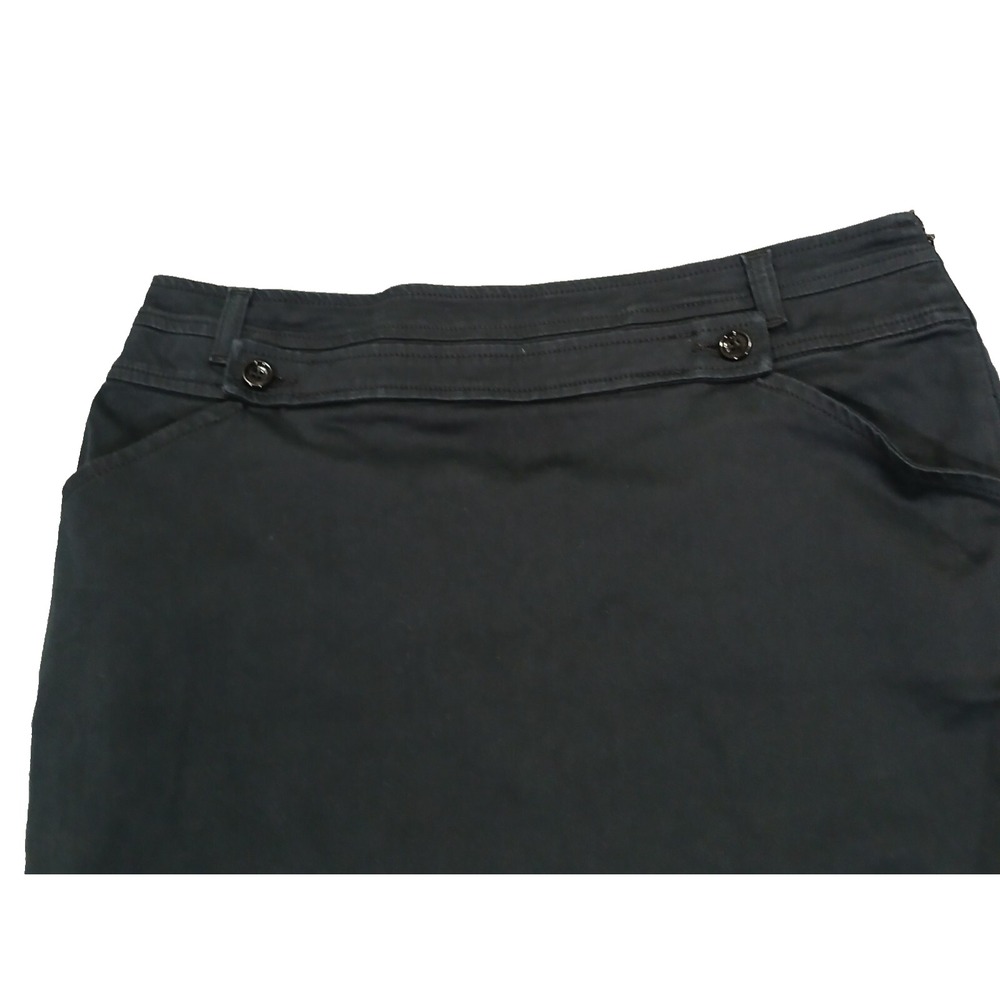 Women's Vintage Dolce&Gabbana Velvet Pencil‎ Black Skirt - Size 28/42 - Picture 5 of 10